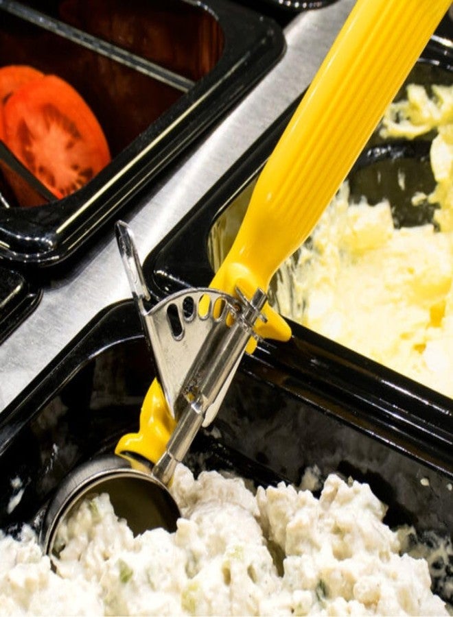 Soro Essentials- 1.63 oz Stainless Steel Thumb Press Disher #20 with Yellow Color Handle- Ice Cream Scoop Ice Cream Spoon for Rice Mashed Potatoes Gelato Cookie Dough Sorbet Home Kitchen Restaurant - Image 2